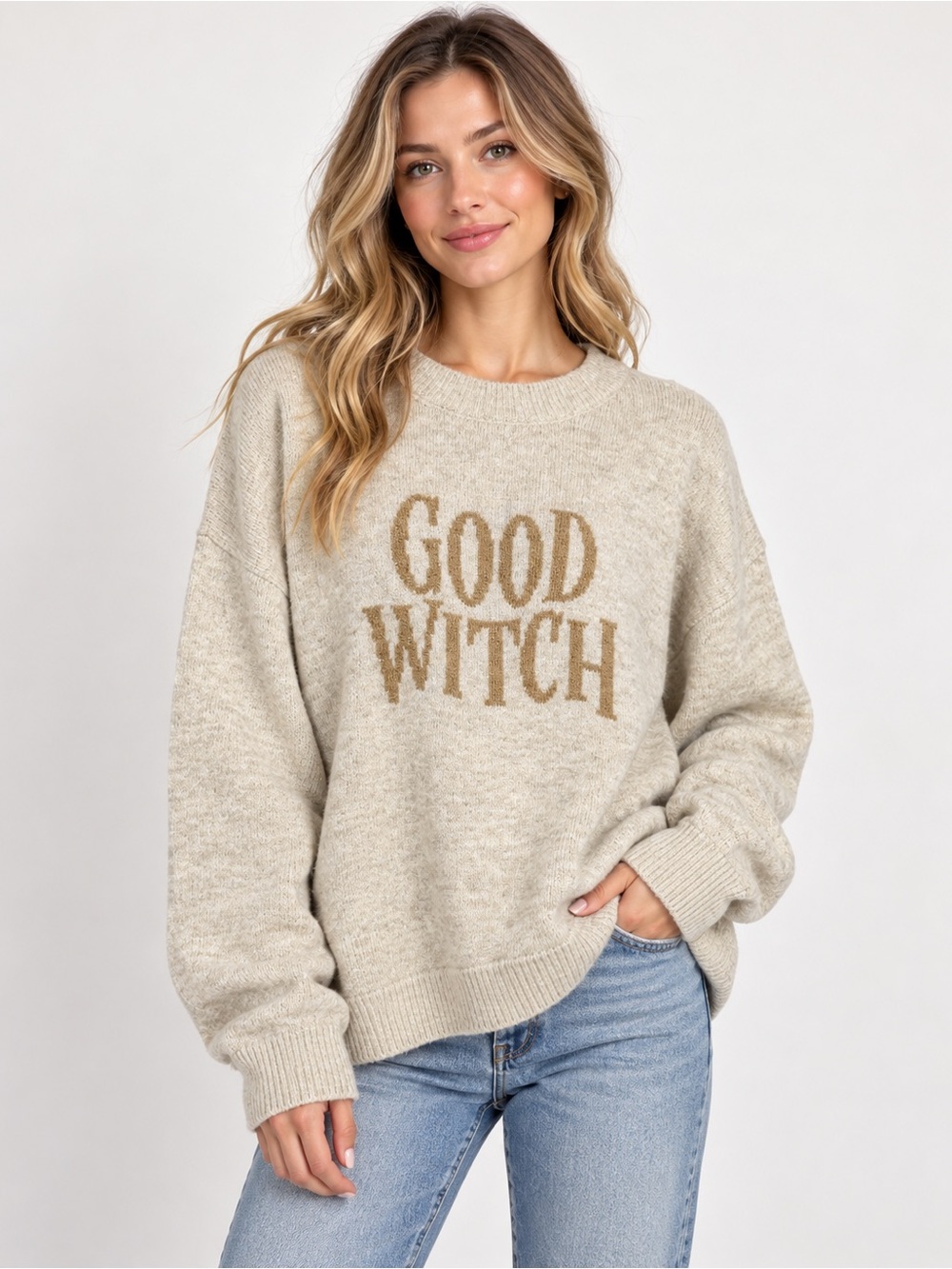 Oversized Vince Camuto Good Witch Metallic Sweater XS